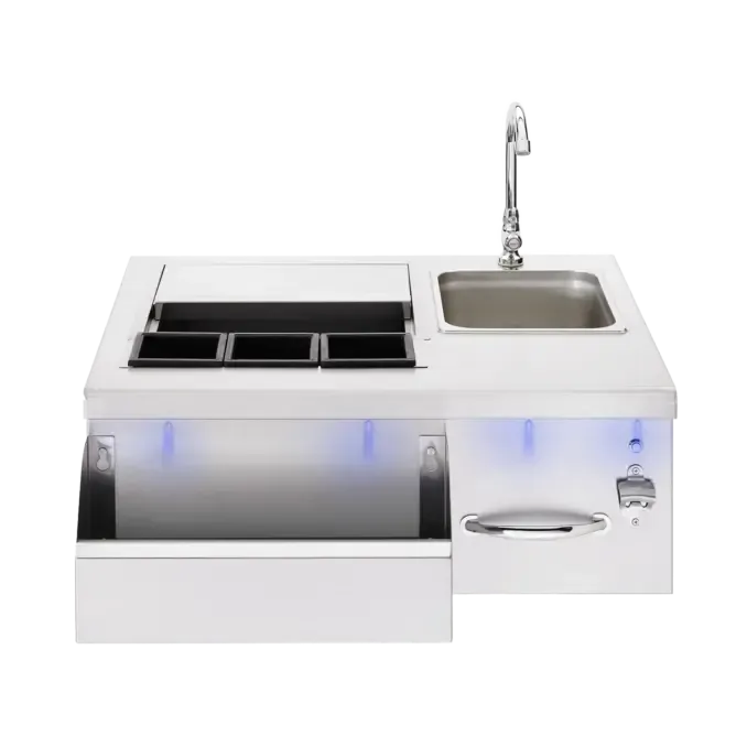 TrueFlame 30" Beverage & Prep Station (White Lights)