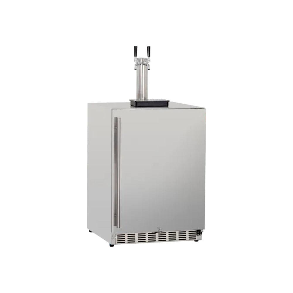 TrueFlame 6.6c Deluxe Outdoor Rated Double Tap Kegerator