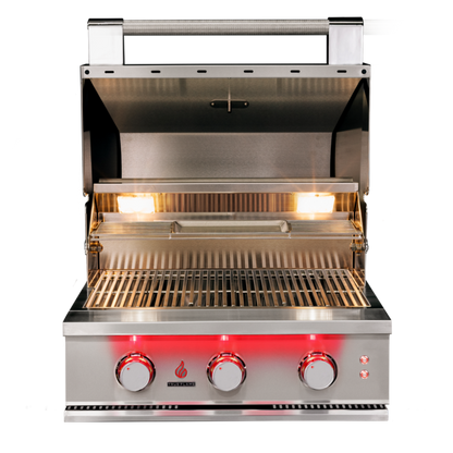 TrueFlame E Series 25" Stainless Steel 3-Burner Built-In Natural Gas Grill