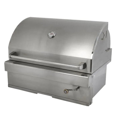 Turbo Grills 32" Stainless Steel Turbo Built-In Charcoal BBQ Grill with Charcoal Tray