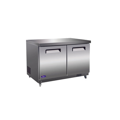 Valpro 12 cu.ft. 48" Stainless Steel Solid 2-Door Under-Counter Freezer