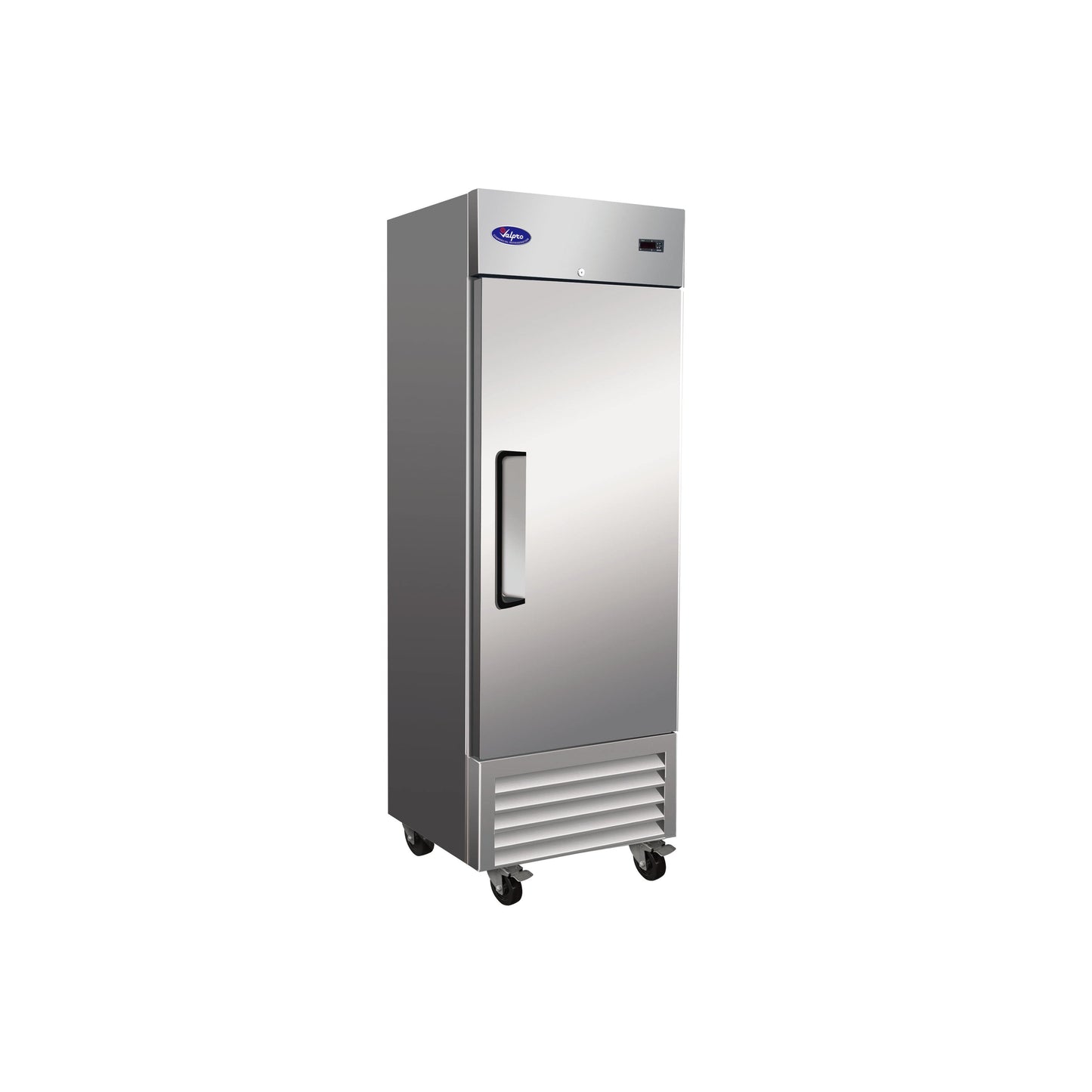 Valpro 19 cu.ft. Stainless Steel Reach-In Single Solid Door Refrigerator