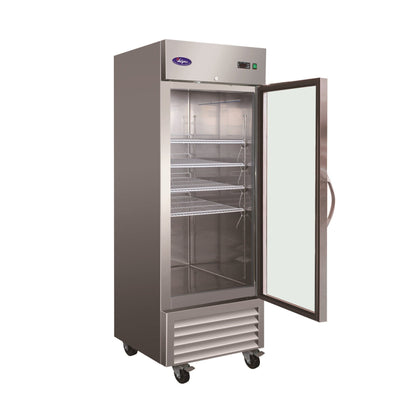 Valpro 23 cu.ft. Stainless Steel Reach-In Single Glass Door Refrigerator