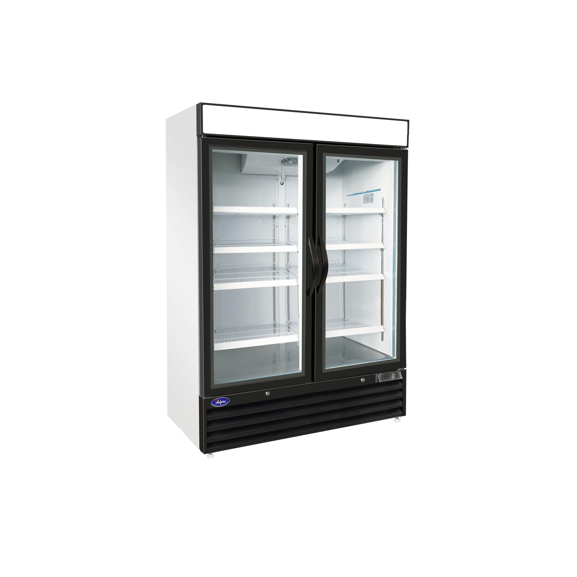 Valpro 48 cu.ft. Merchandiser Double-Volt Freezer With 2 Swing Glass Doors