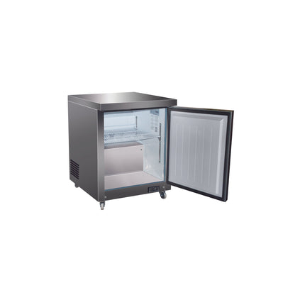 Valpro 7 cu.ft. 27" Stainless Steel Single Solid Door Under-Counter Refrigerator