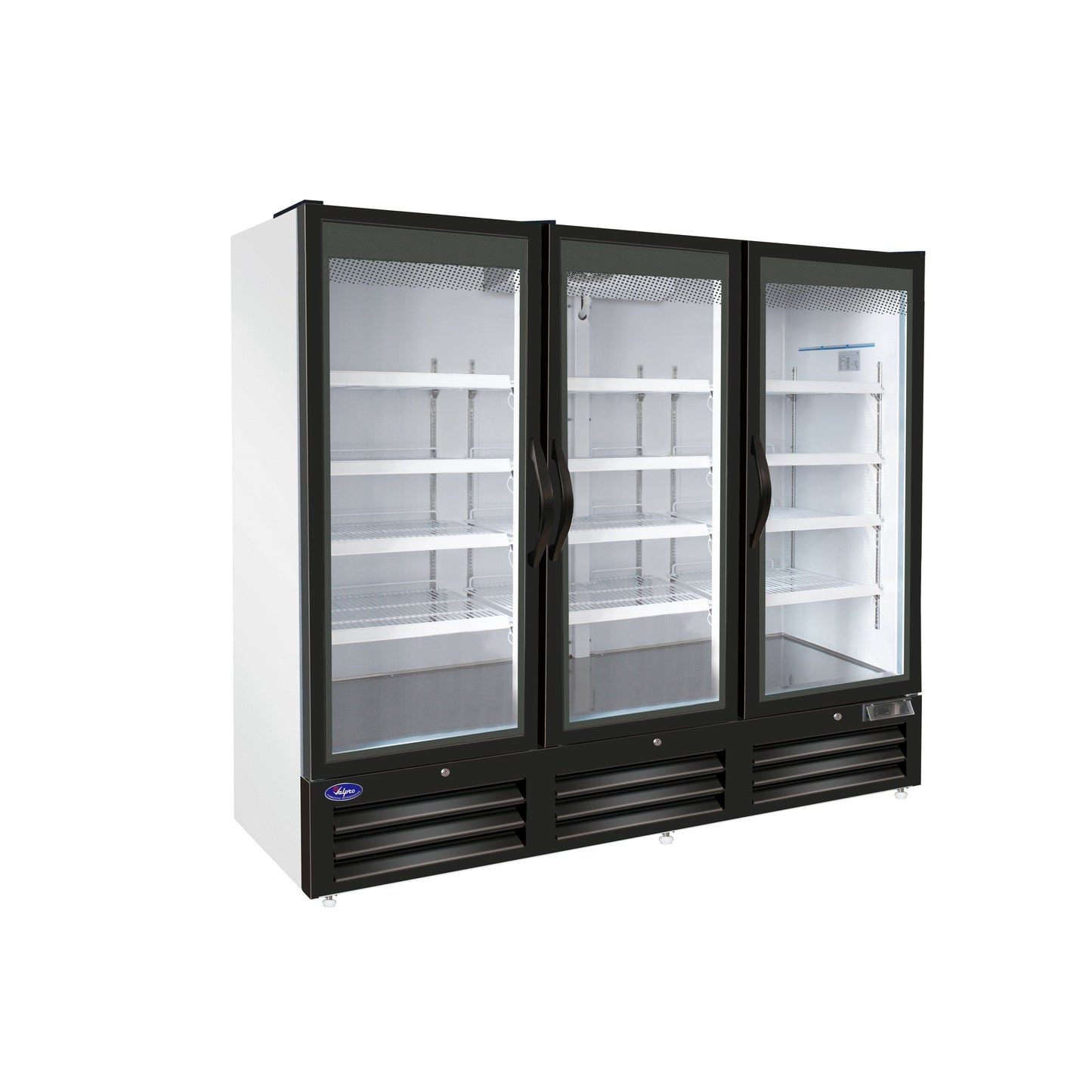 Valpro 72 cu.ft. Merchandiser Refrigerator With 3 Swing Full Glass Doors