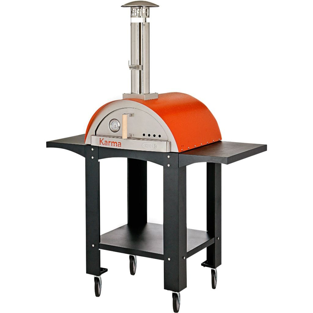 WPPO 25" Karma Series Freestanding Wood Fired Outdoor Pizza Oven with Cart