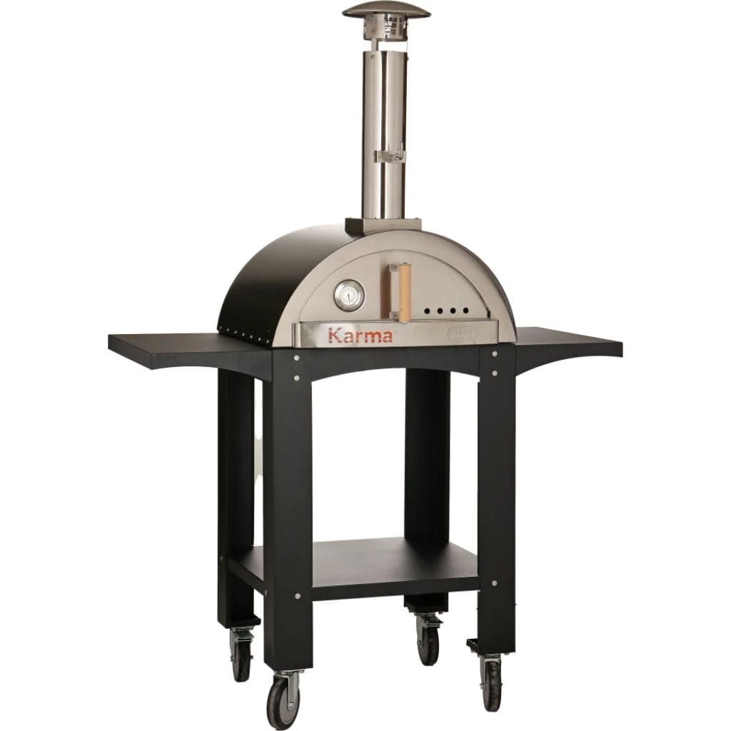 WPPO 25" Karma Series Freestanding Wood Fired Outdoor Pizza Oven with Cart