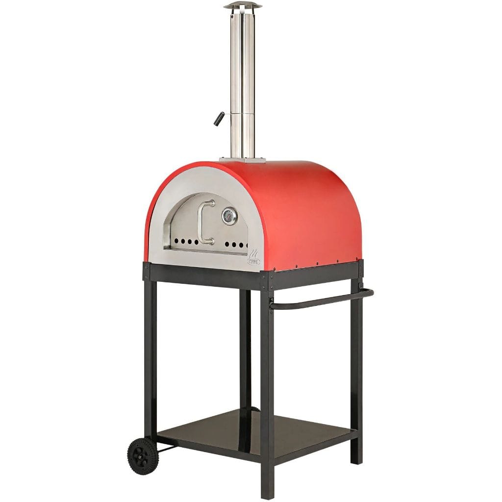 WPPO 25" Traditional Hybrid Wood/Gas Fired Pizza Oven with Stand/Cart