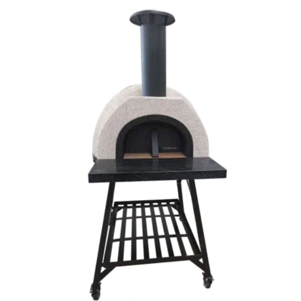 WPPO 37" DIY Wood Fired Outdoor Pizza Oven - Includes SS Flue and Black Door