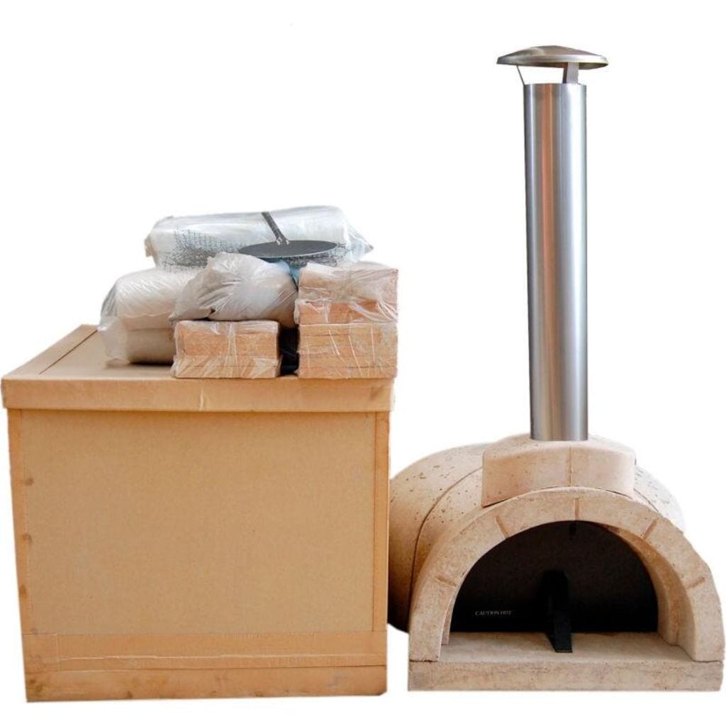 WPPO 39" DIY Wood Fired Outdoor Pizza Oven - Includes SS Flue and Black Door