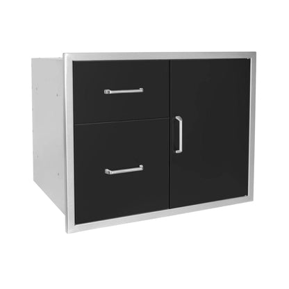 Wildfire 30" x 24" Black Stainless Steel Outdoor Door/Drawer Combo