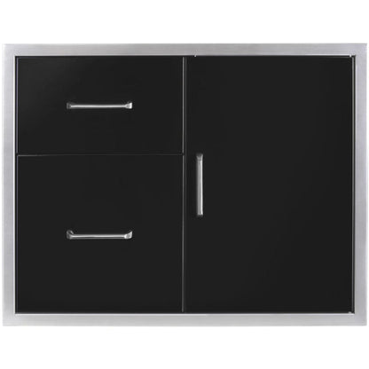 Wildfire 30" x 24" Black Stainless Steel Outdoor Door/Drawer Combo