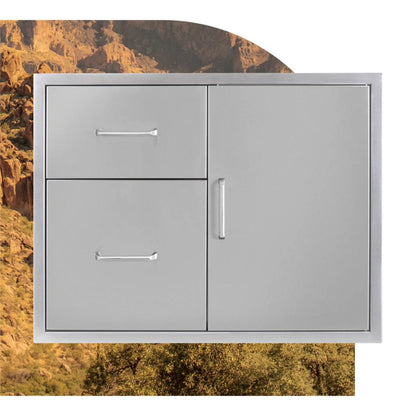 Wildfire 30" x 24" Stainless Steel Outdoor Door/Drawer Combo