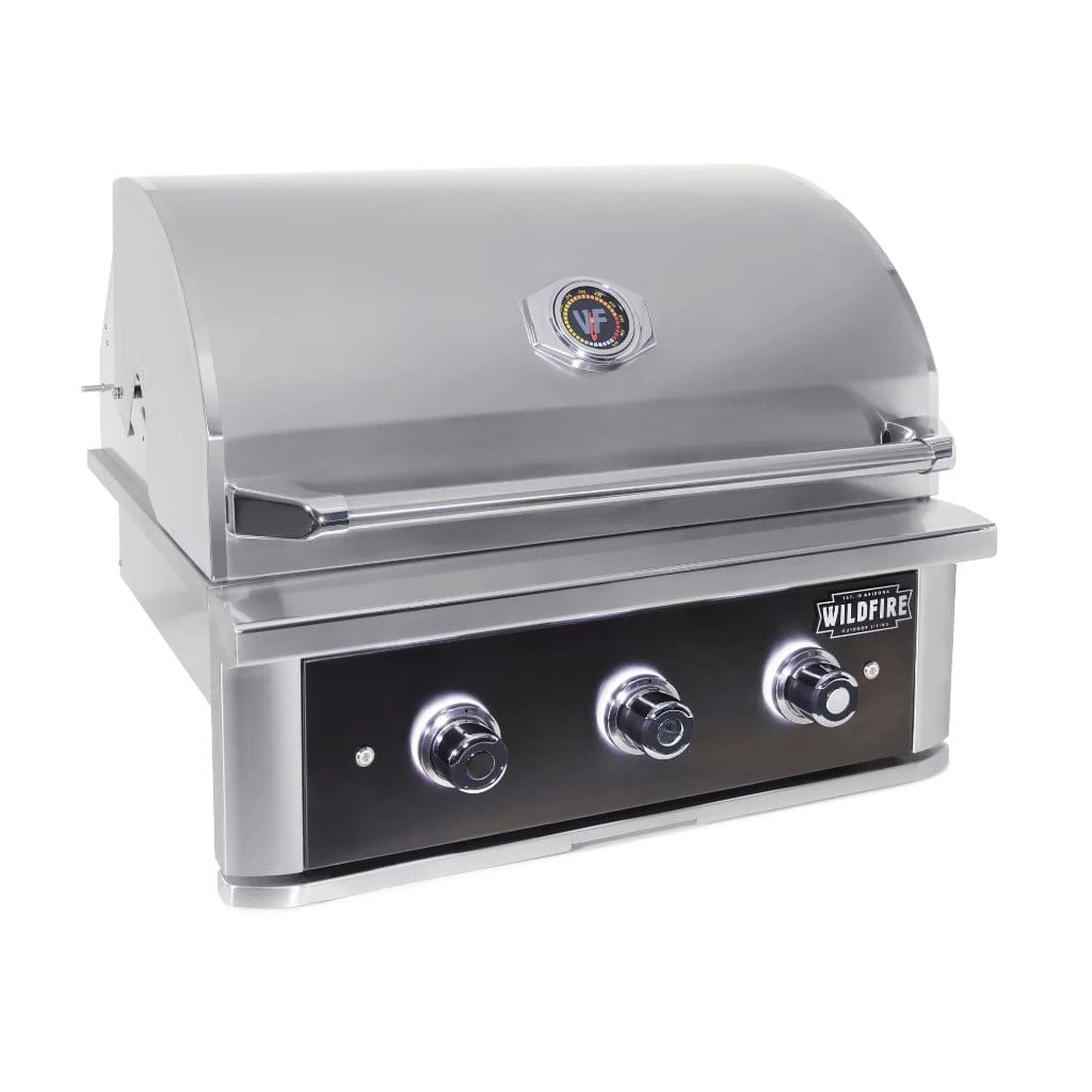 Wildfire Ranch Pro 30" Black Stainless Steel Built-In Natural Gas Grill