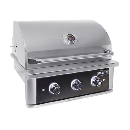 Wildfire Ranch Pro 30" Black Stainless Steel Built-In Natural Gas Grill