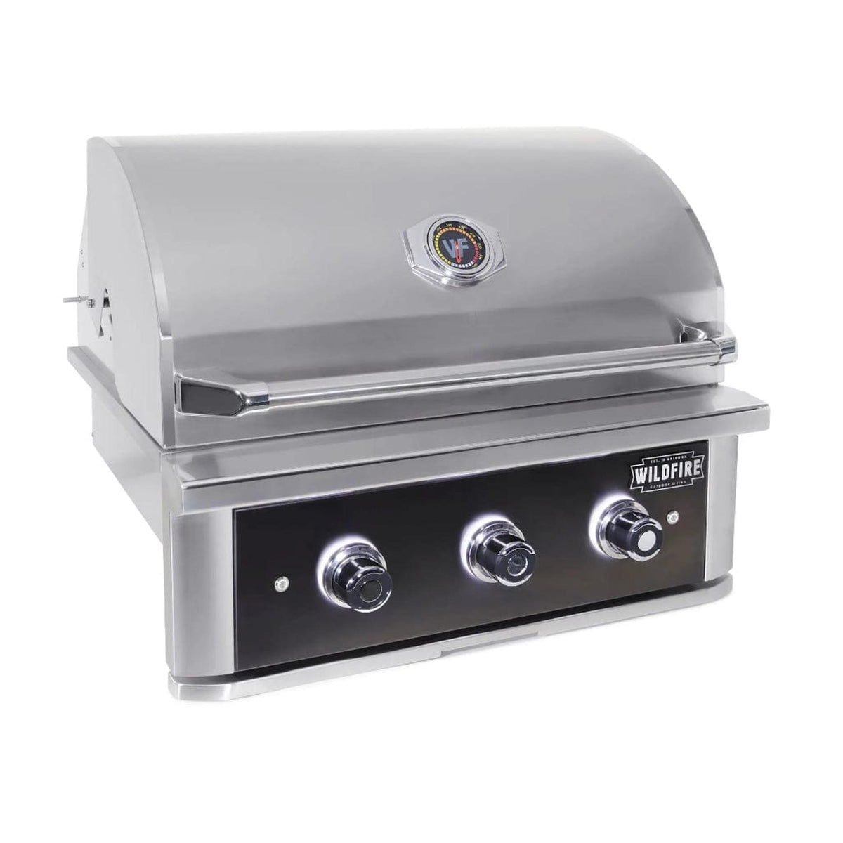 Wildfire Ranch Pro 30" Black Stainless Steel Built-In Natural Gas Grill