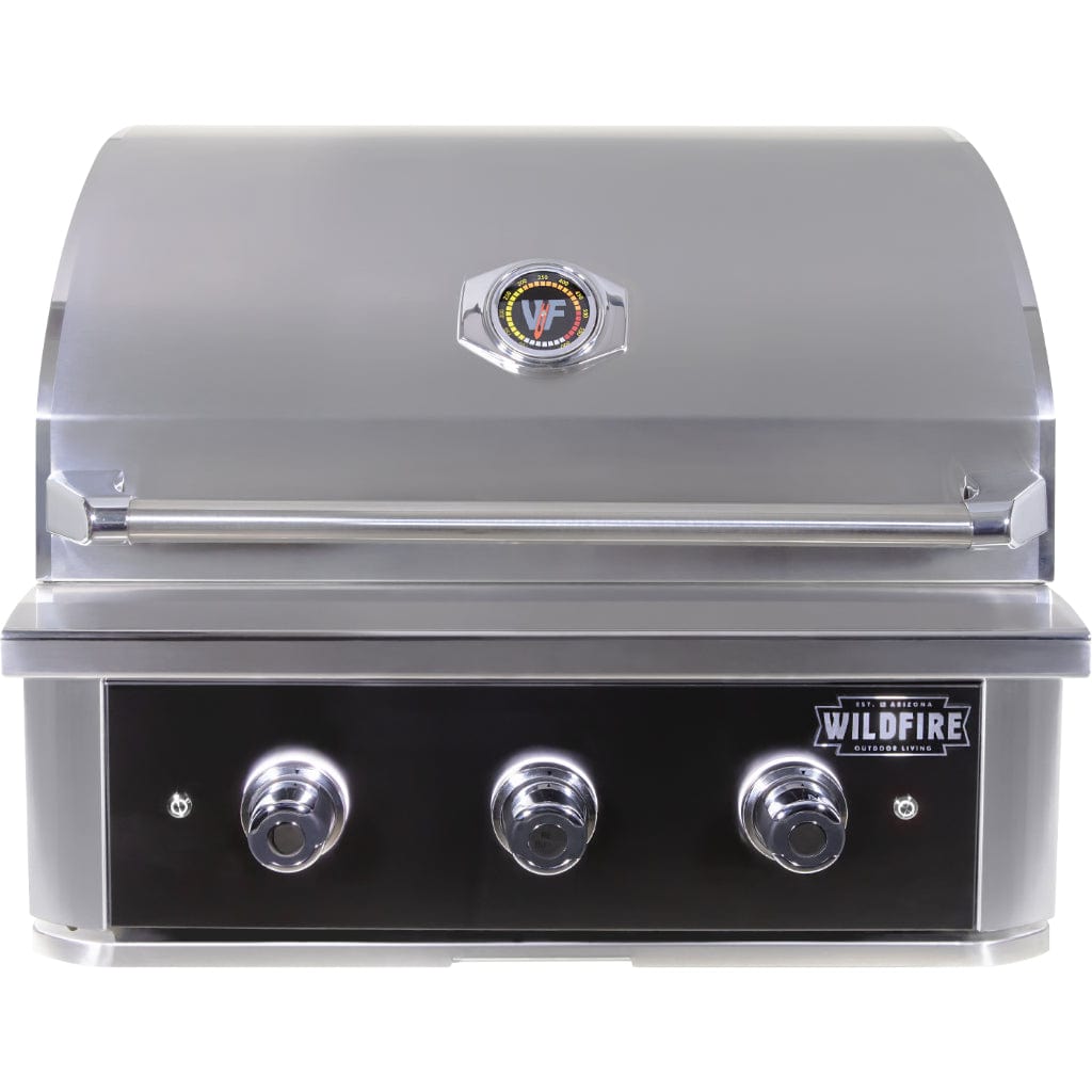 Wildfire Ranch Pro 30" Black Stainless Steel Built-In Natural Gas Grill