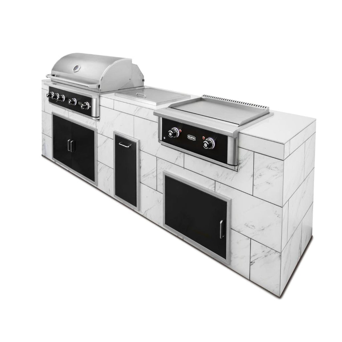 Wildfire Ranch Pro 36" Black Stainless Steel Built-In Natural Gas Grill