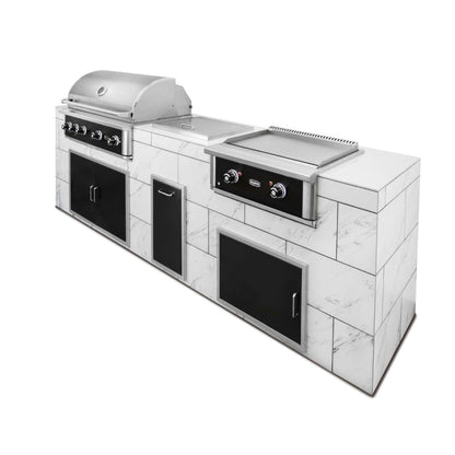 Wildfire Ranch Pro 36" Black Stainless Steel Built-In Natural Gas Grill