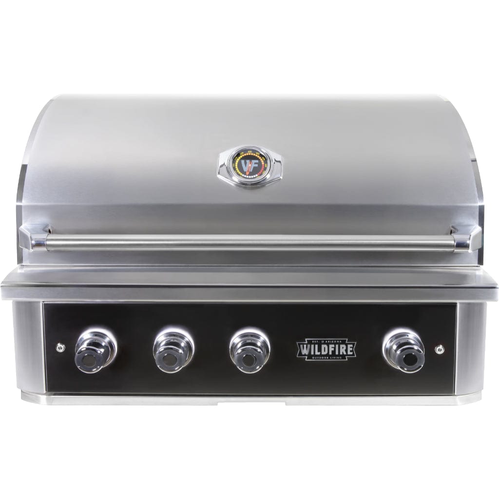 Wildfire Ranch Pro 36" Black Stainless Steel Built-In Natural Gas Grill