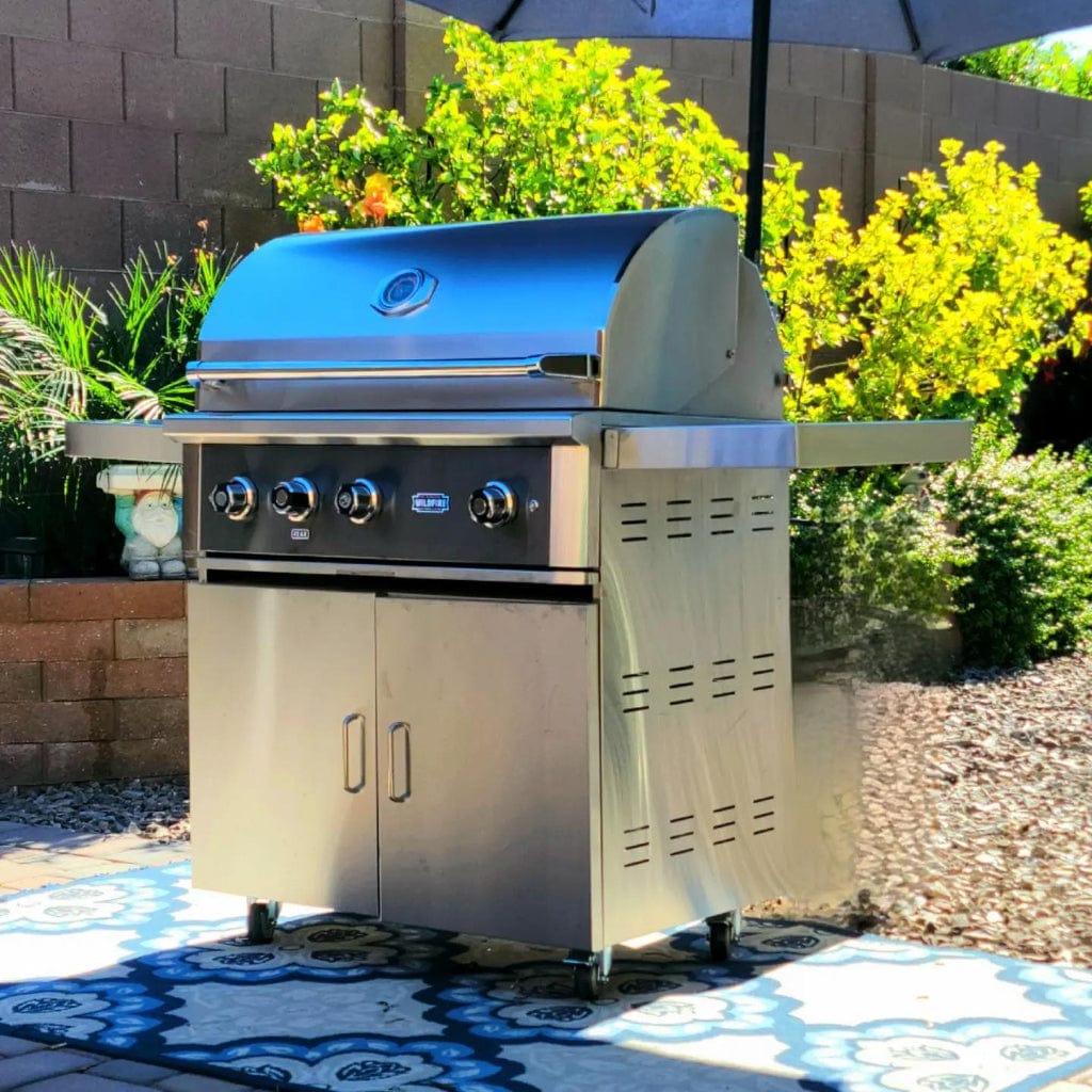 Wildfire Ranch Pro 36" Built-In Natural Gas Grill With Stainless Steel Cart