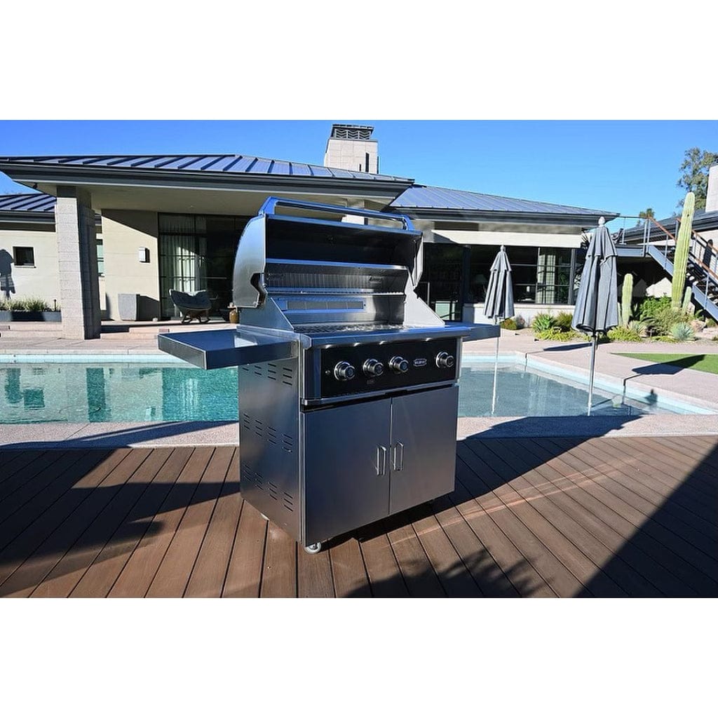 Wildfire Ranch Pro 36" Built-In Natural Gas Grill With Stainless Steel Cart