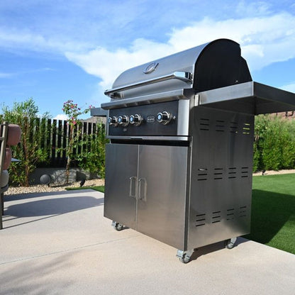 Wildfire Ranch Pro 36" Built-In Natural Gas Grill With Stainless Steel Cart