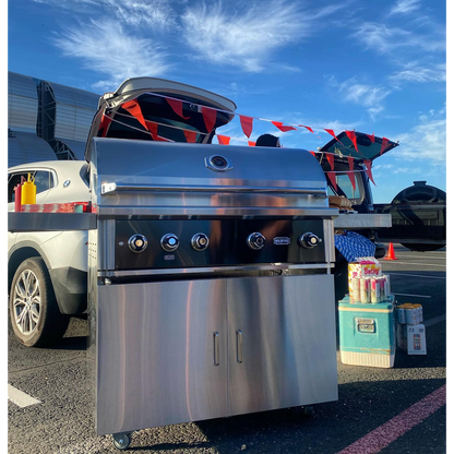 Wildfire Ranch Pro 42" Built-In Liquid Propane Gas Grill With Stainless Steel Cart