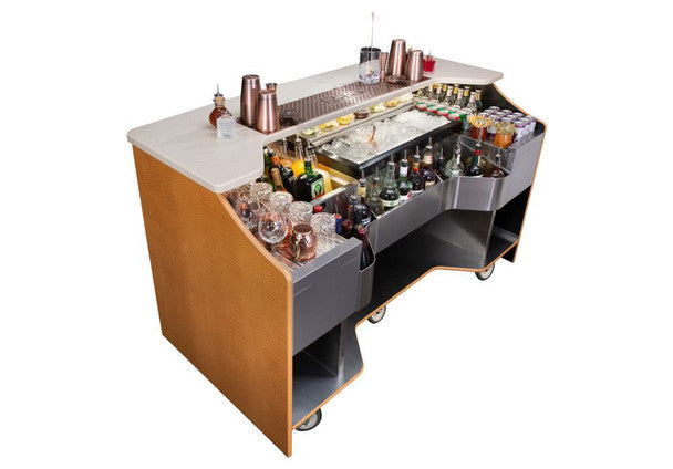 Perlick Signature Series Tobin Ellis Limited Edition Mobile Bar with Dual Drainboards